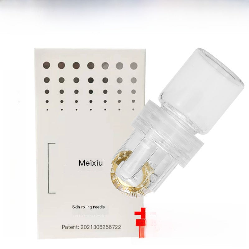 64-Needle Gold Micro-Needling Roller for Hair Growth