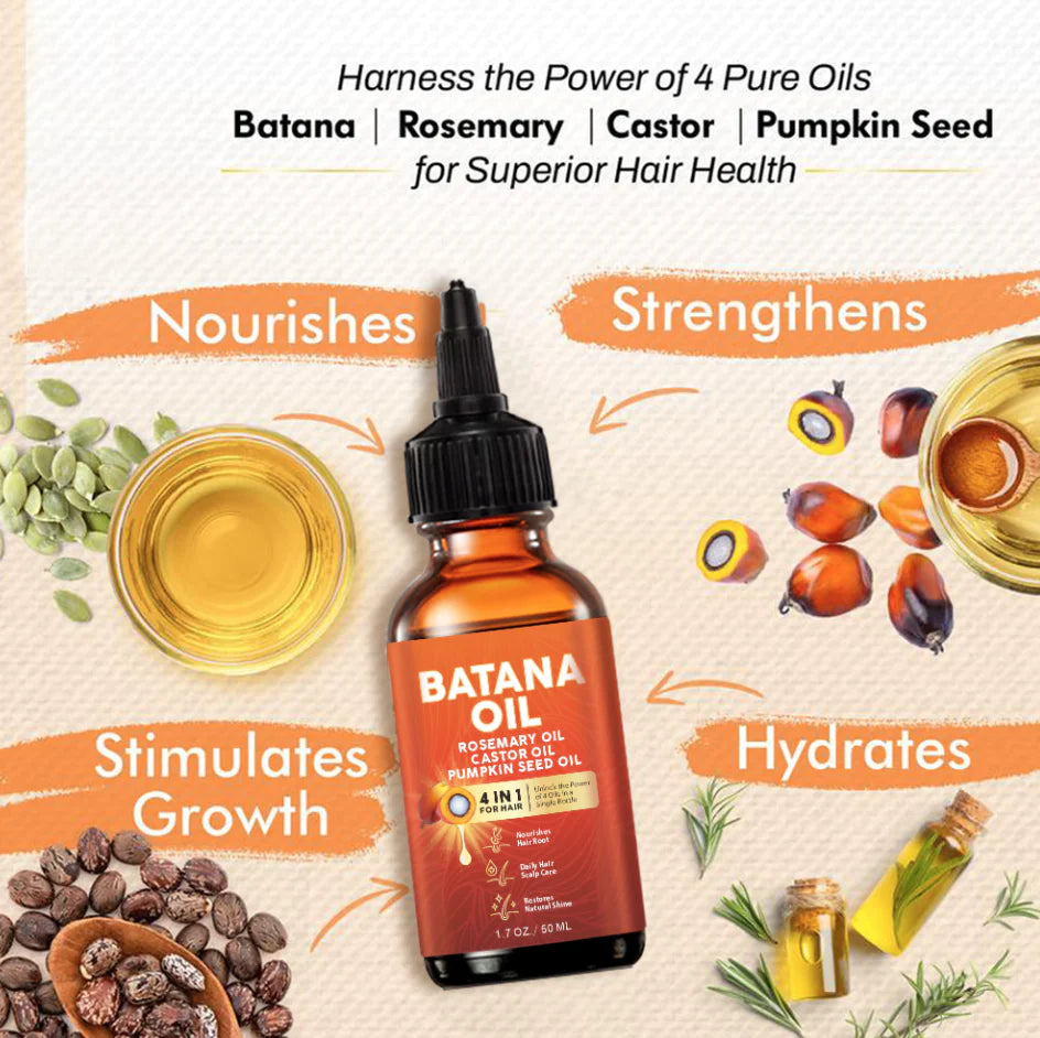 4-in-1 Batana Rosemary Pumpkin Hair Repair Oil