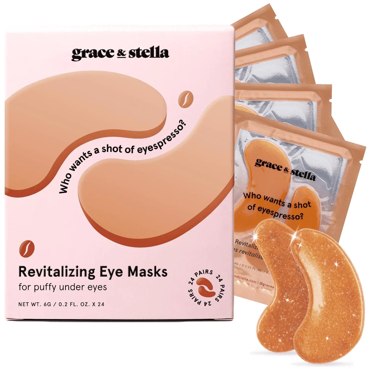 grace & stella Caffeine Under Eye Patches - 24 Pairs