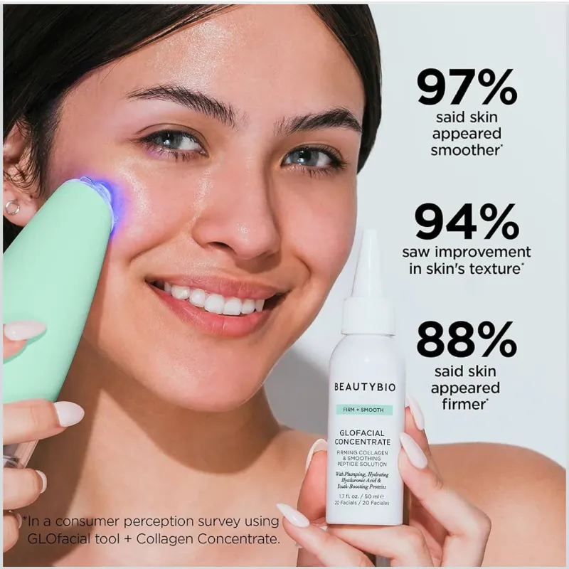 BeautyBio GLOfacial Hydro-Infusion Deep Pore Cleansing + Blue LED Clarifying Set