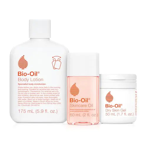Bio-Oil Skincare Set for Scars Stretch Marks and Dry Skin 3 Pc Travel Size Kit