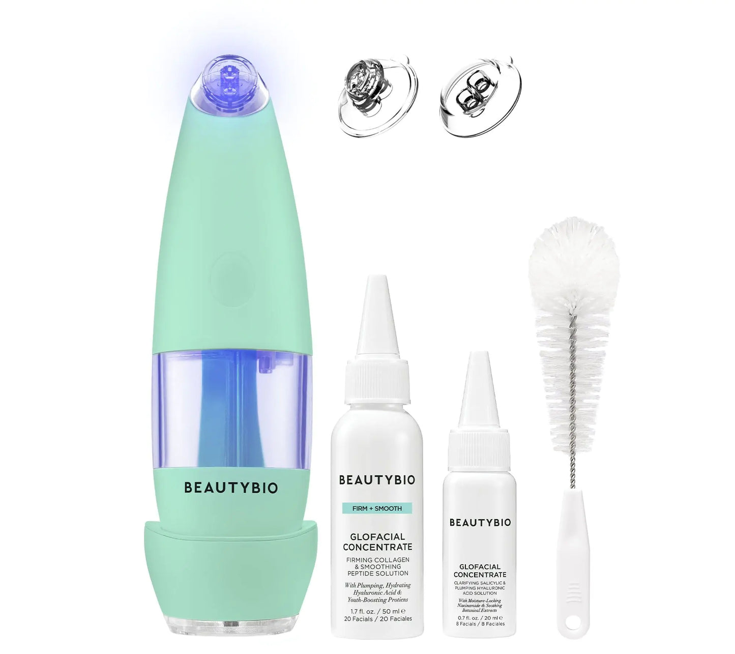 BeautyBio GLOfacial Hydro-Infusion Deep Pore Cleansing + Blue LED Clarifying Set