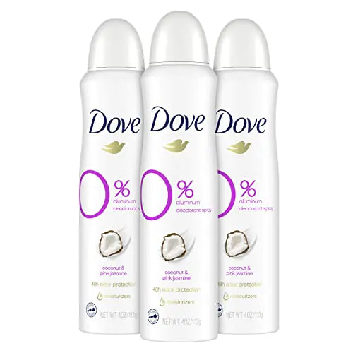 Dove 0 percent Deodorant Spray (Pack of 3)