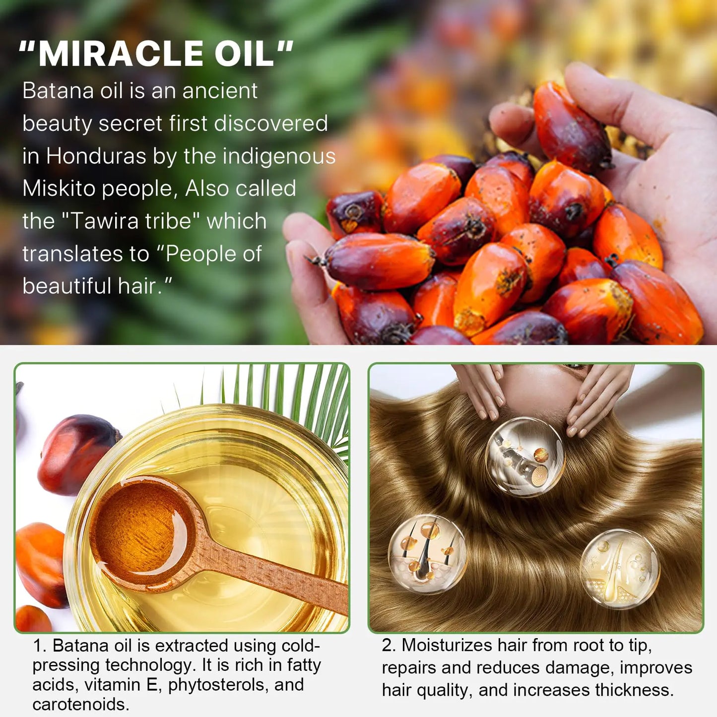 Raw Batana Oil -100% Pure, Unrefined Oil from Honduran Rainforests - 4.2 Fl Oz (Pack of 1)