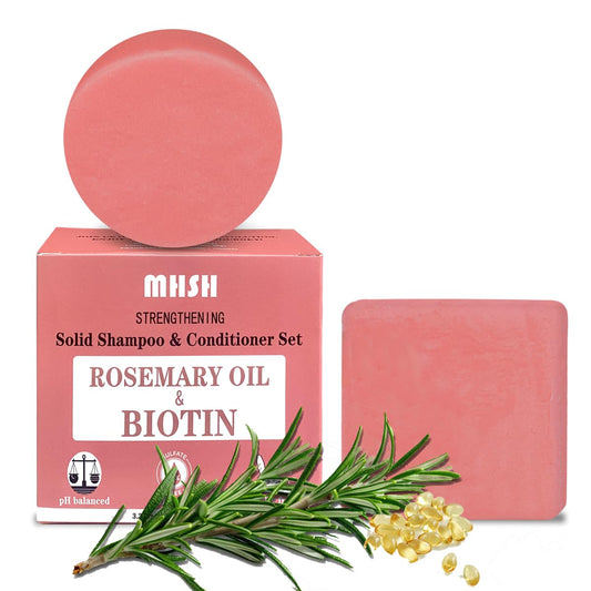 Rosemary & Biotin Shampoo and Conditioner Bar for Hair Growth and Hair Loss