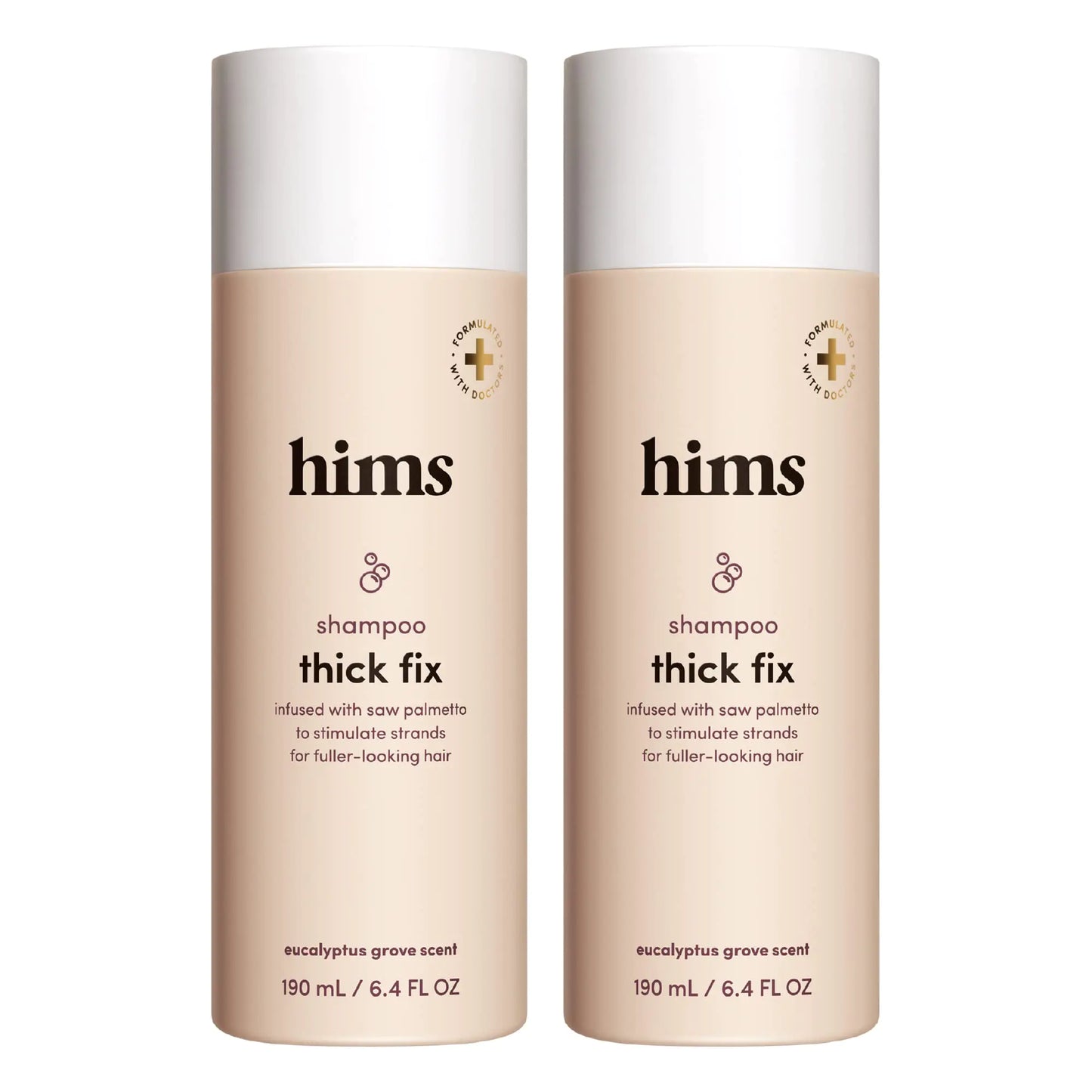 HIMS & HERS Thick fix hair shampoo, 2 pack, 6.4oz