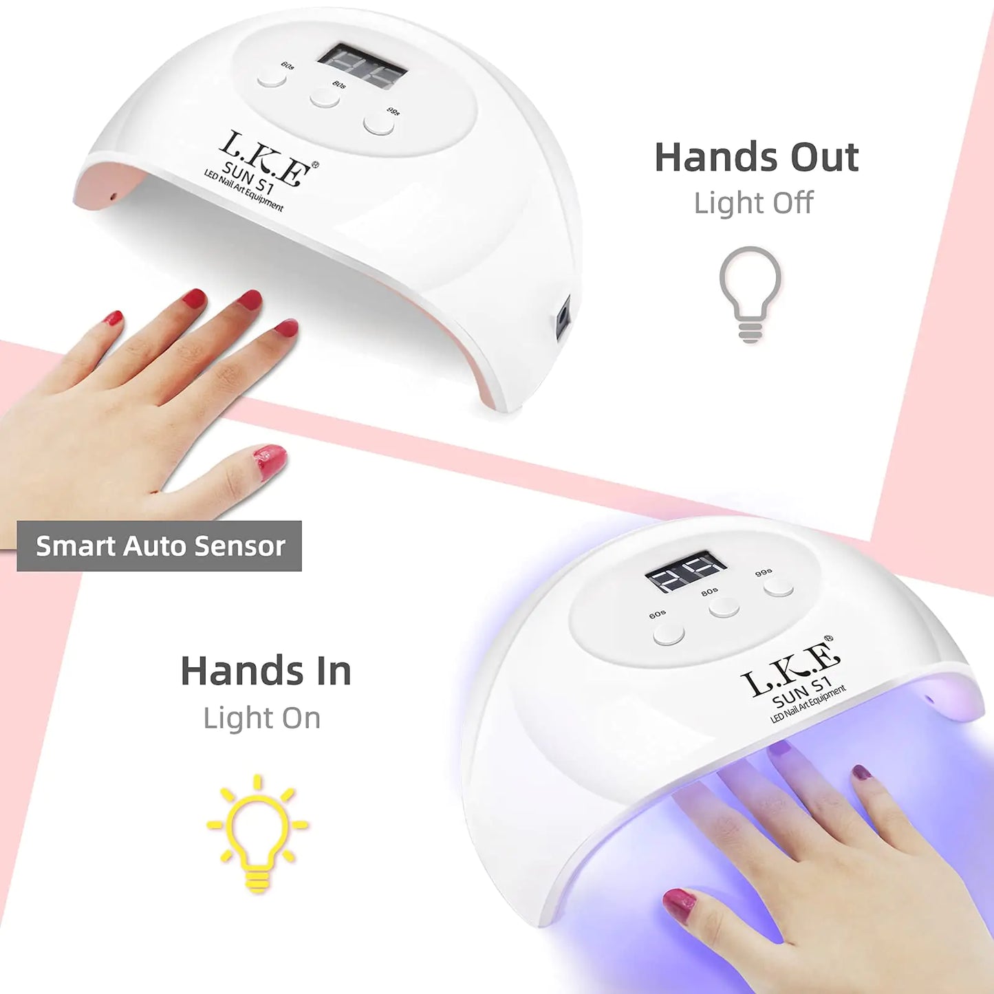 LKE UV LED Nail Lamp, Nail Dryer