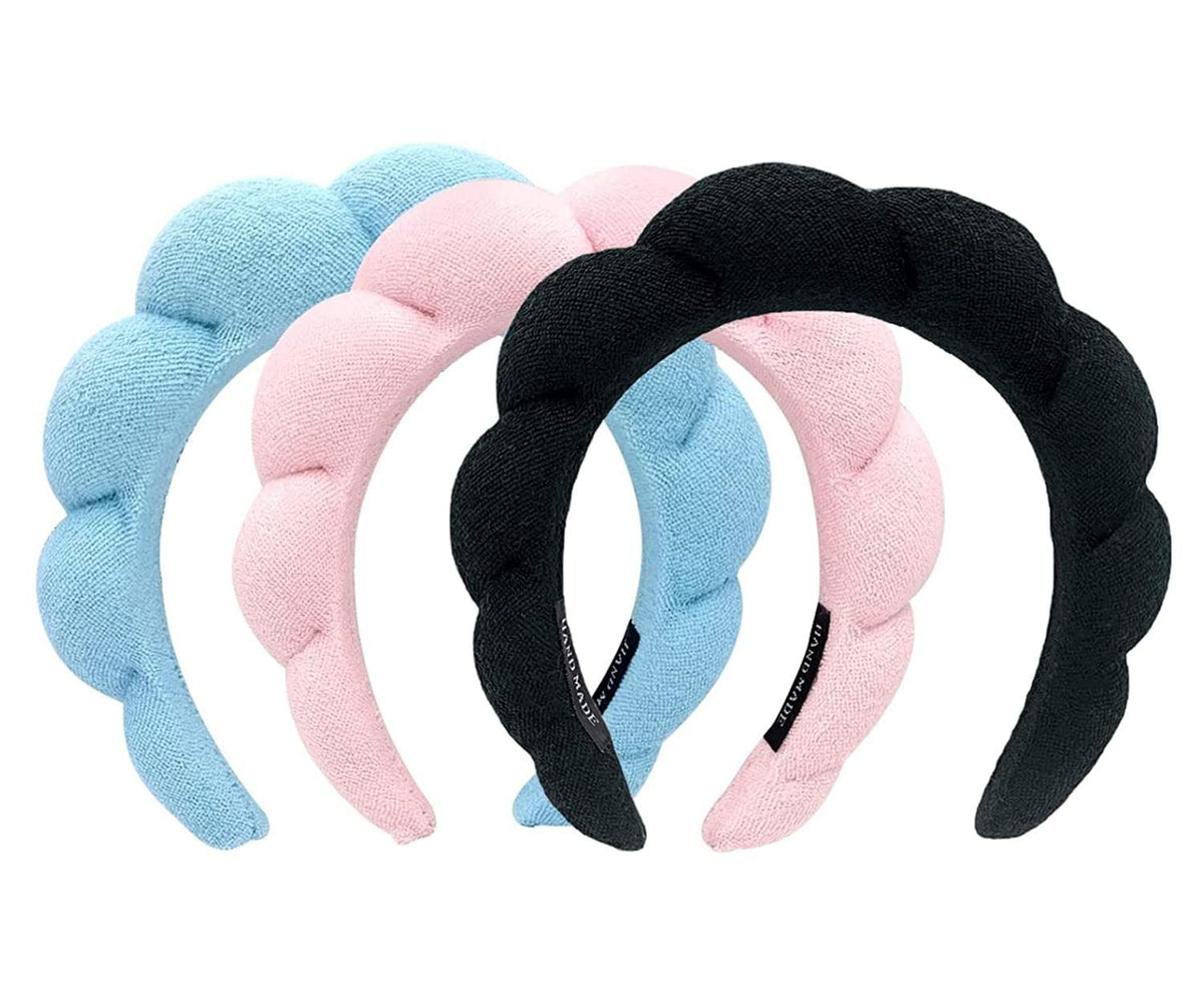 LALAXAVA Spa Headband for Women Terry Towel Cloth Fabric Hairband for Washing Face Puffy Sponge Spa Headband for Makeup Removal