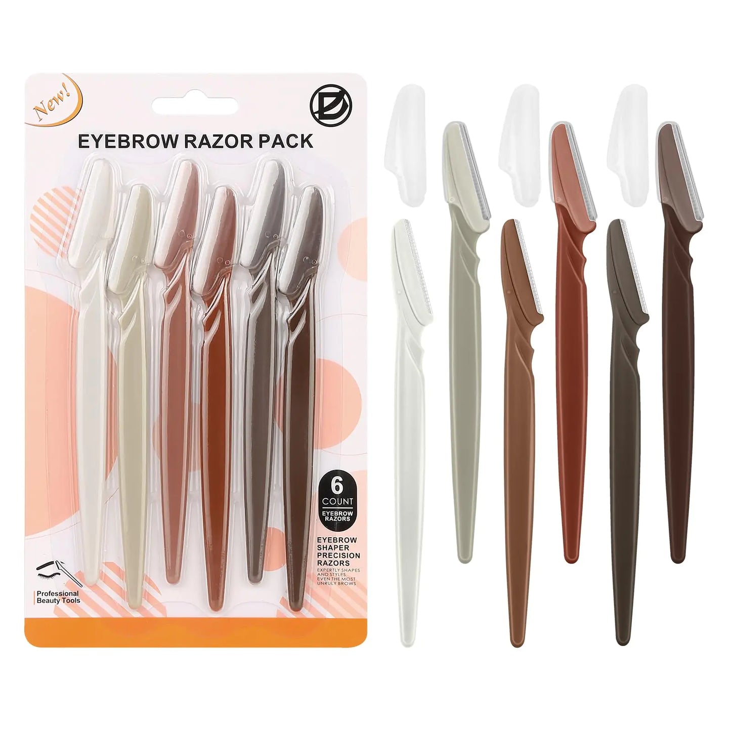 D Dermaplane 6PCS Eyebrow and Face Razors