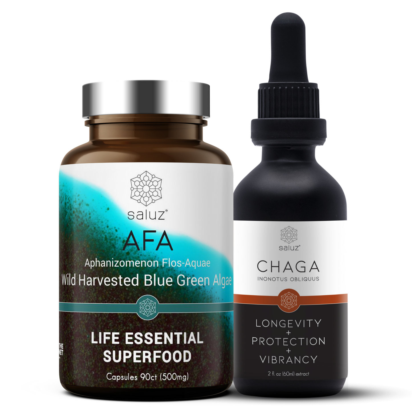 Saluz Detox Bundle – The Ultimate Cleanse with AFA & Chaga Mushroom