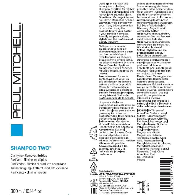 Paul Mitchell Shampoo Two, 10.14 fl. oz.