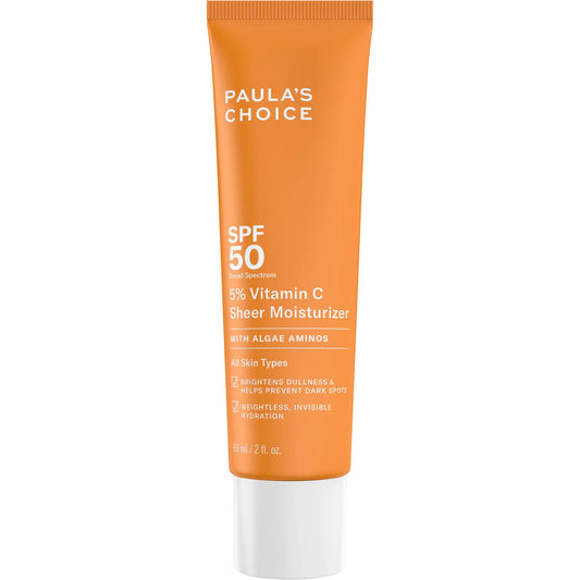 Paula’s Choice 5% Vitamin C Sheer Moisturizer SPF 50, 2 Fl Oz.