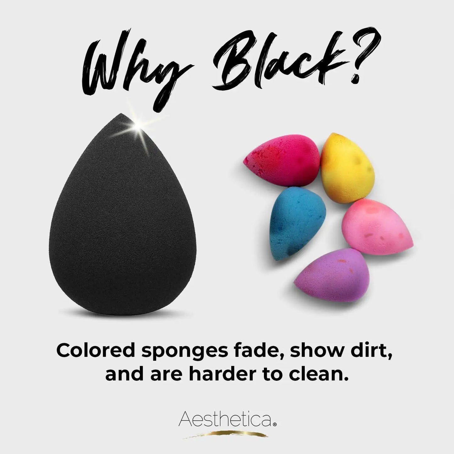 Aesthetica Cosmetics Beauty Sponge Blender - Latex Free and Vegan Makeup Sponge (Pack of 1)