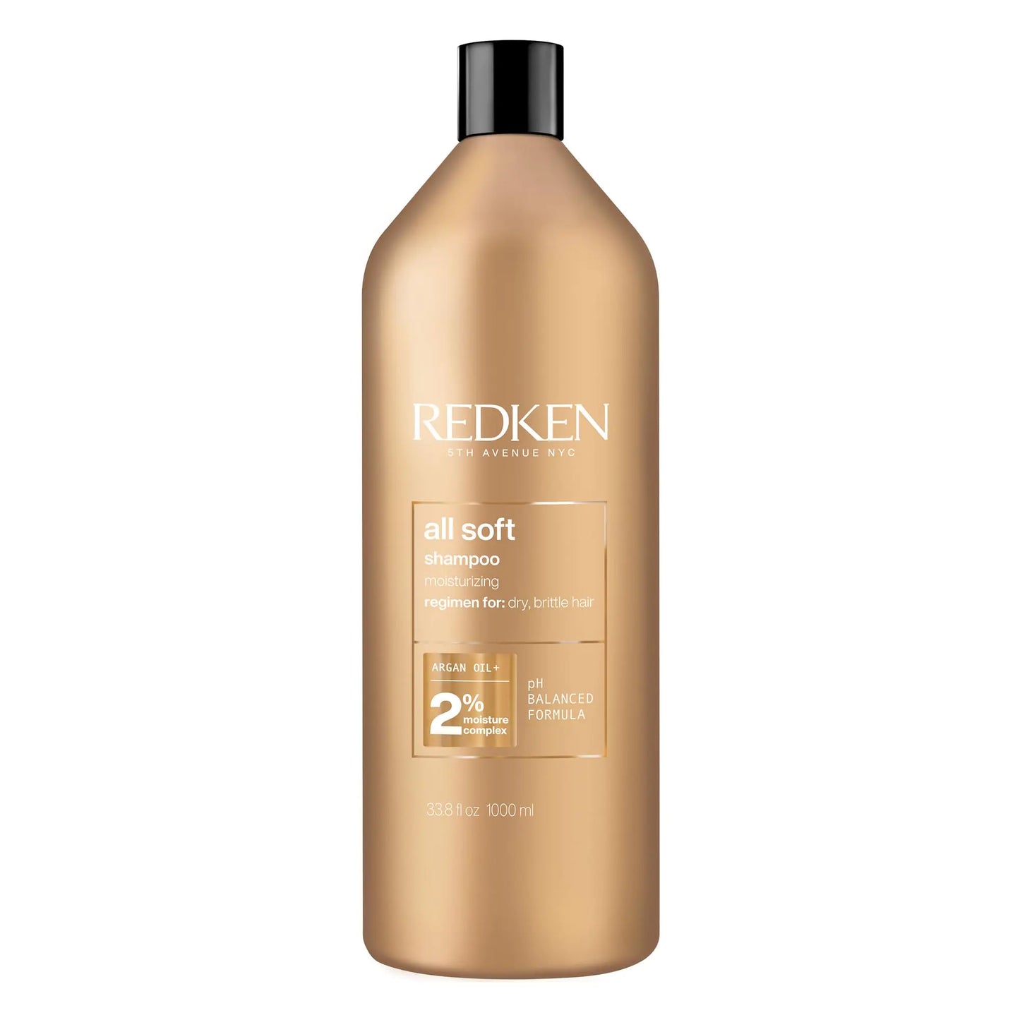 Redken All Soft Shampoo | For Dry/Brittle Hair | With Argan Oil 33.8 Fl Oz (Pack of 1)