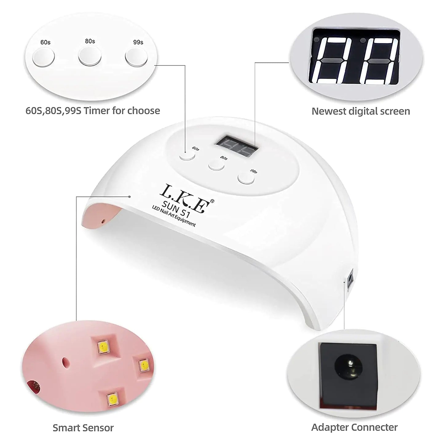 LKE UV LED Nail Lamp, Nail Dryer