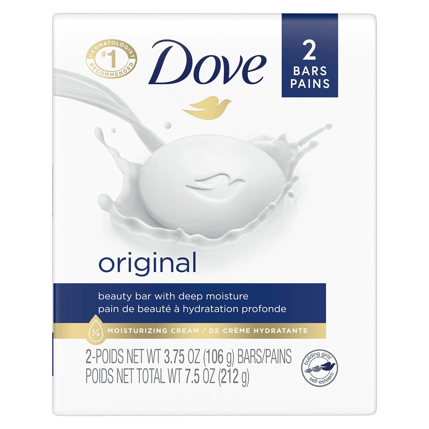 Dove Beauty Bar Gentle Skin Cleanser Moisturizing Cream, 3.75 Ounce (Pack of 12)