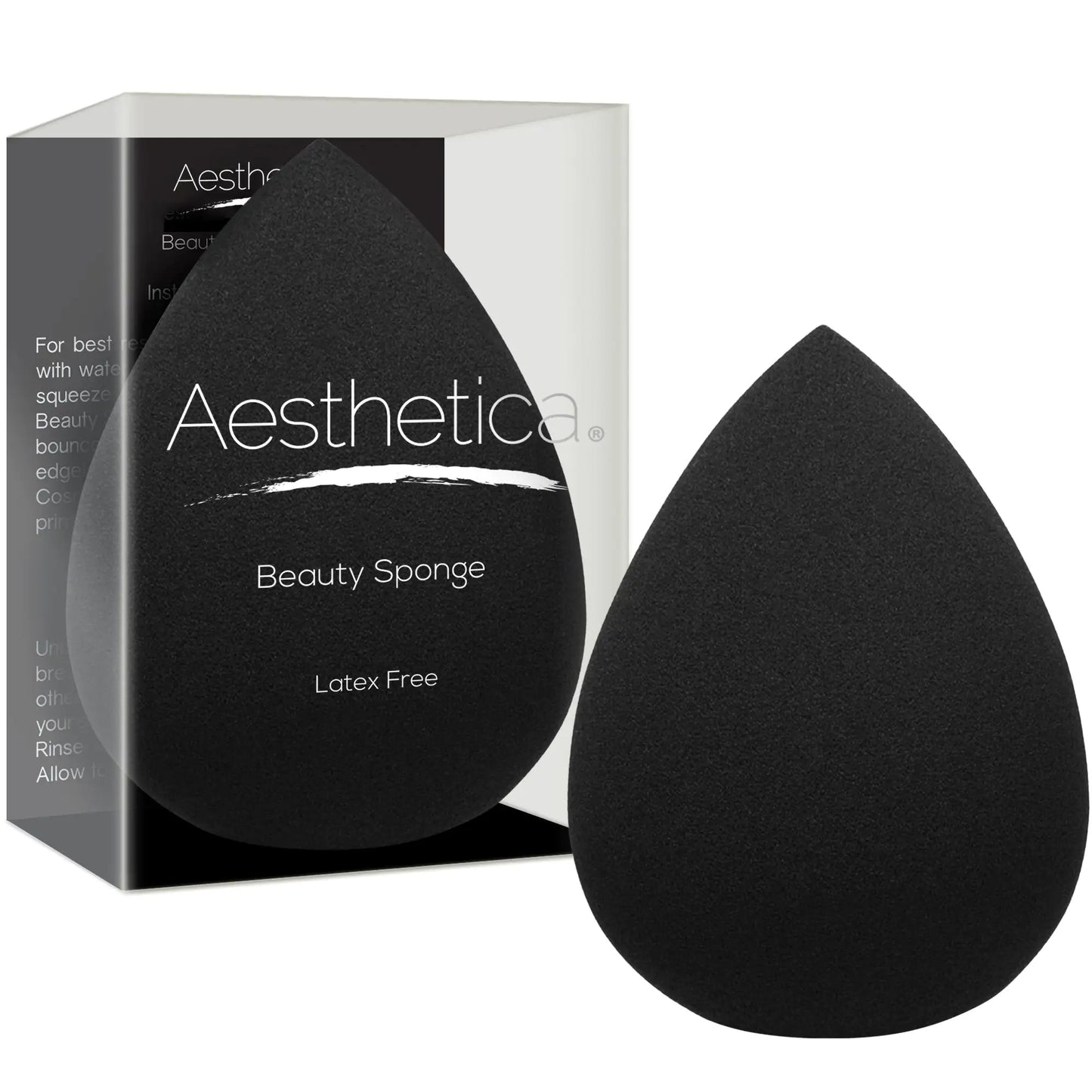 Aesthetica Cosmetics Beauty Sponge Blender - Latex Free and Vegan Makeup Sponge (Pack of 1)