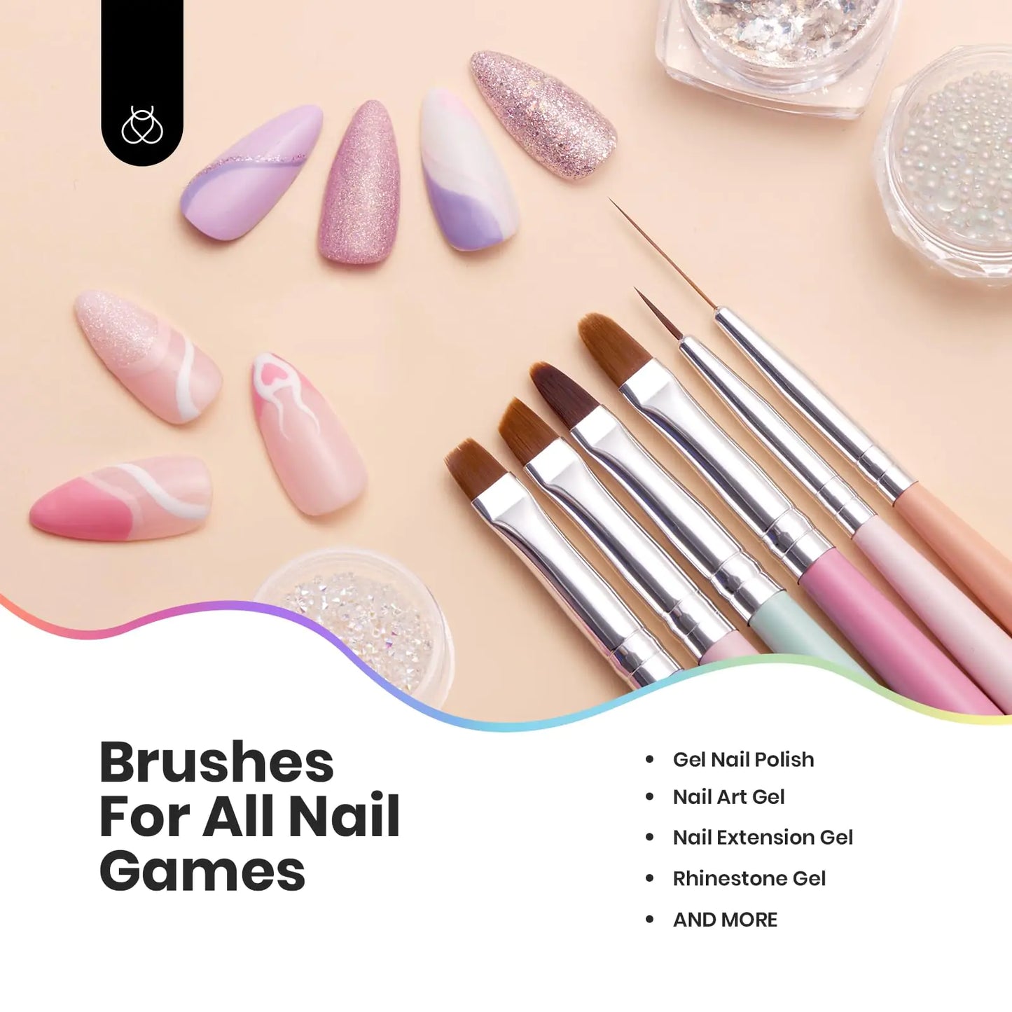 Beetles Nail Art Brushes Set