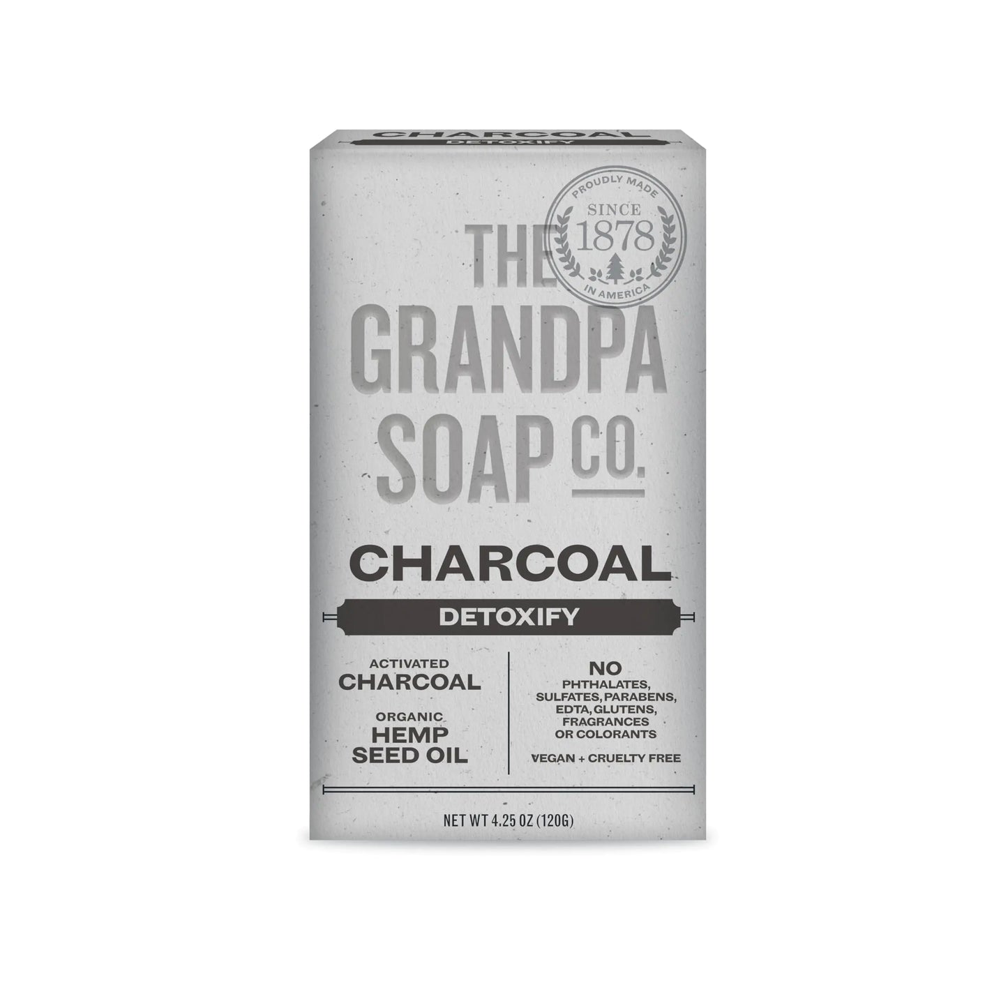 Grandpas Soap Co Face & Body Bar Soap Charcoal