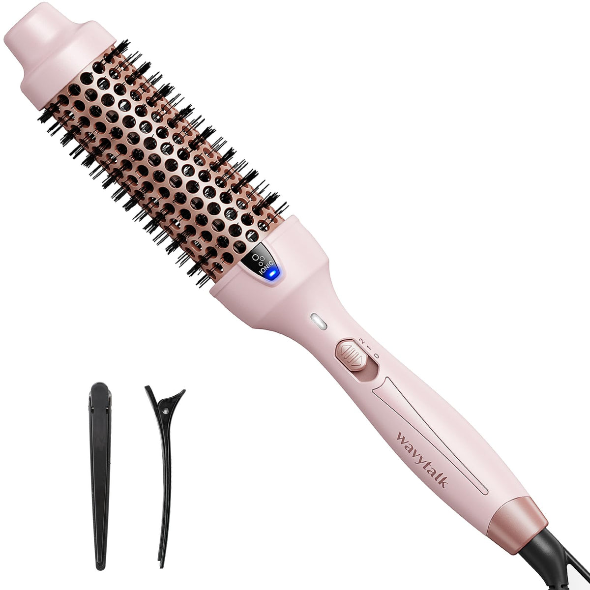 Wavytalk Thermal Brush 1 1/2 Inch Ionic Heated Round Brush (Pink)