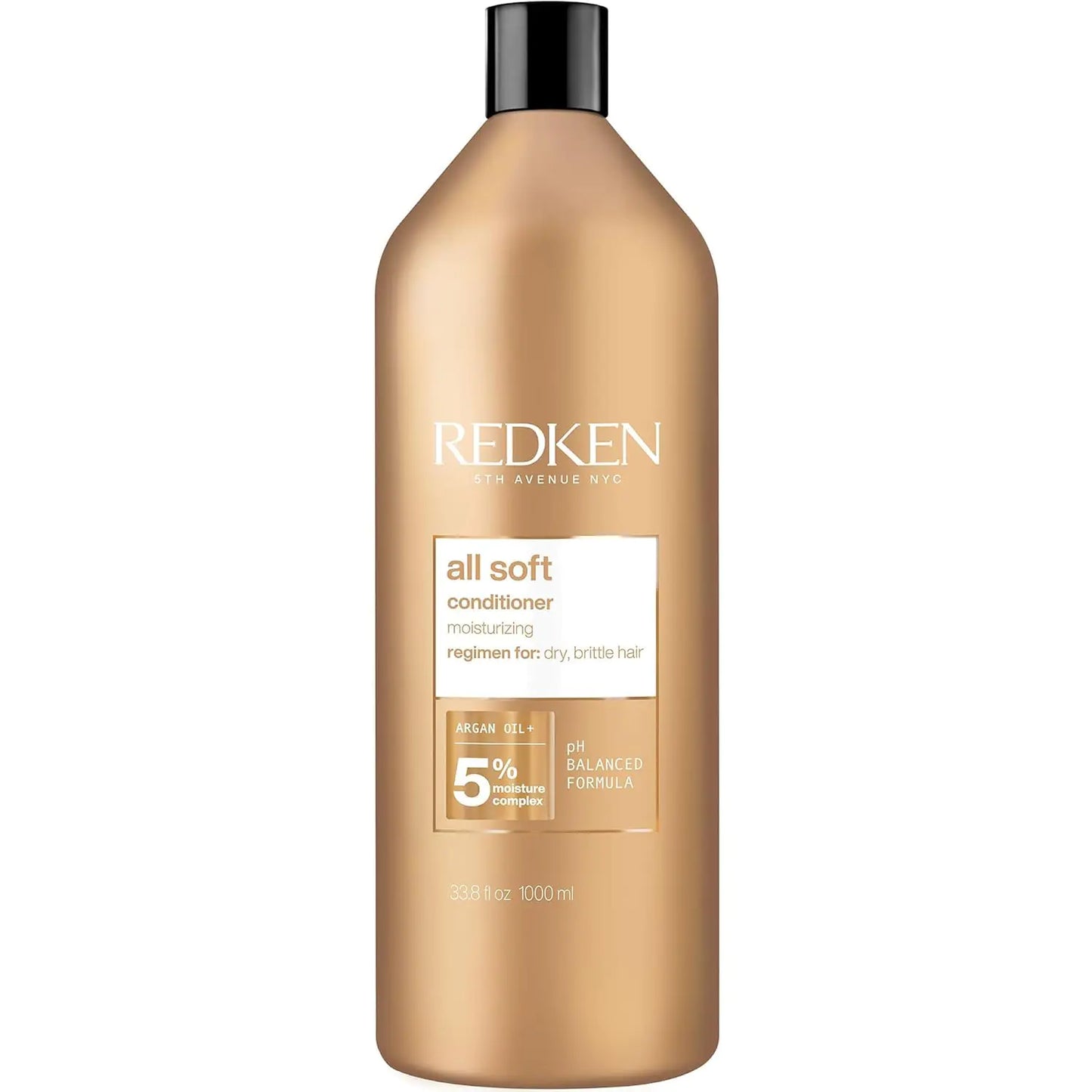 Redken All Soft Conditioner | With Argan Oil 33.8 Fl Oz (Pack of 1)