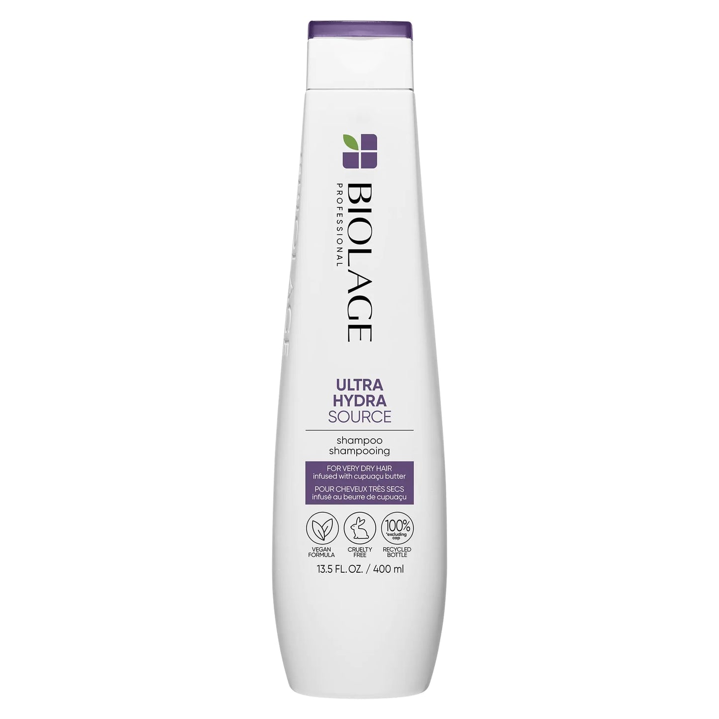 Biolage Ultra Hydra Source Shampoo | Deep Hydrating Shampoo for Very Dry Hair | Vegan | Salon Shampoo 13.5 Fl Oz (Pack of 1)