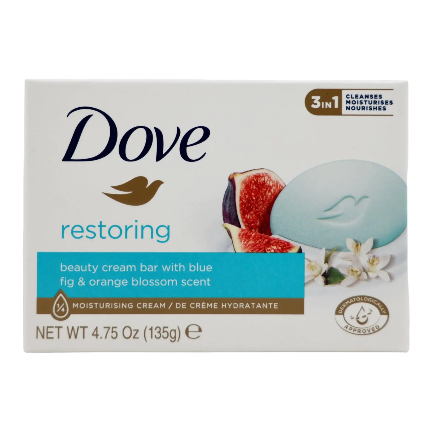 Dove Soap Beauty Cream Bar 4.75 Ounce / 135g, 4.75 Fl Ounce 4.75 Ounce (Pack of 1) Orange