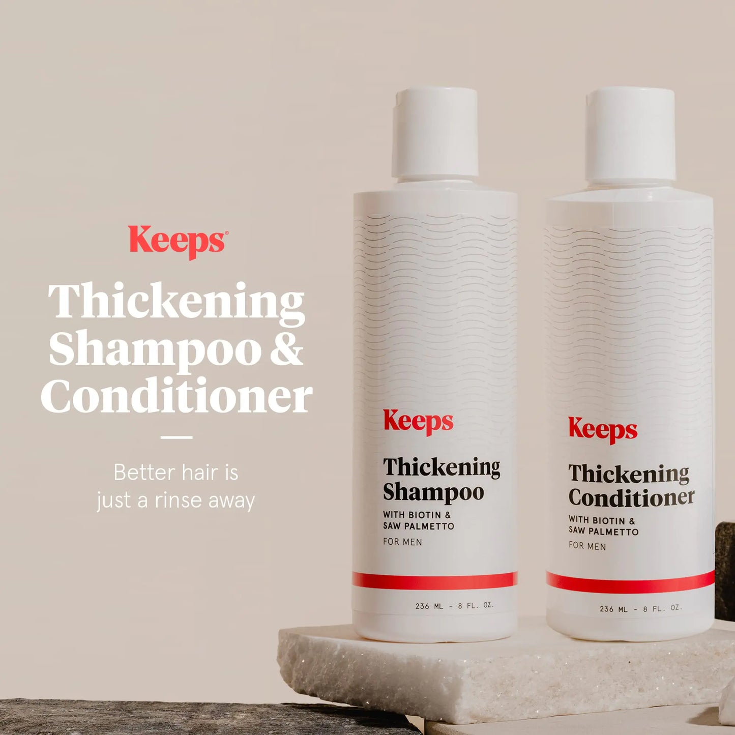 Keeps Hair Growth Shampoo and Conditioner Set