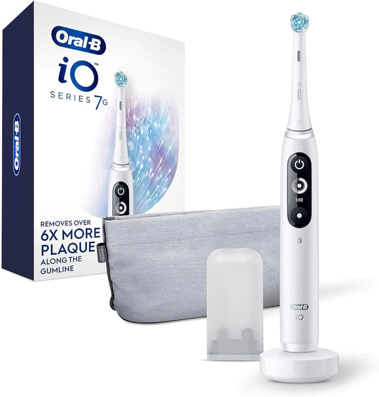 Oral-B iO Series 7G Electric Toothbrush with Replacement Brush Head White Alabaster